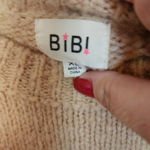 Bibi embroidered rainbow stitch sweater size xl cozy and soft fall - Picture 6 of 10